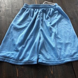 blue shorts
